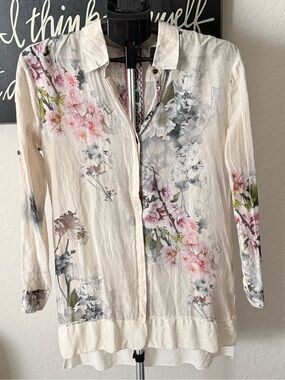 3J Workshop Floral Button Front Shirt